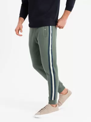 Pánské tepláky OMBRE OM-PASK-0258 OLIVE