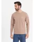 Pánské triko OMBRE OM-LSCL-0128 BROWN