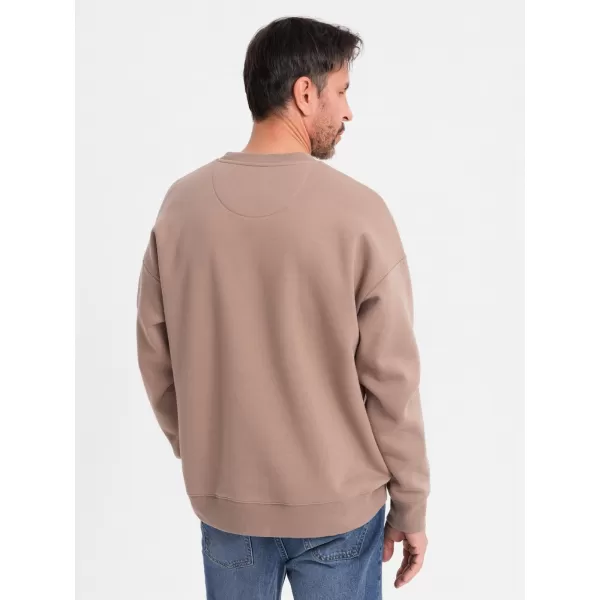  Pánská mikina OMBRE OU-SNBC-0104 BROWN 