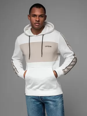 Pánská mikina OMBRE OM-SSNZ-0225 WHITE