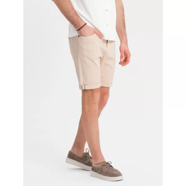  Pánské kraťasy OMBRE OM-SRDS-0162 CREAM 