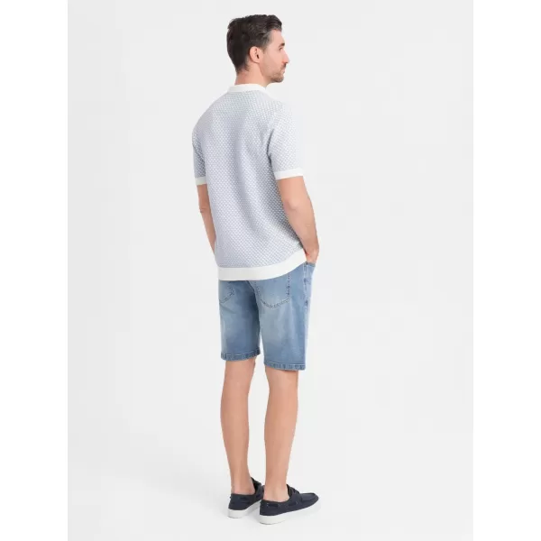  Pánské kraťasy OMBRE OM-SRDS-0171 LIGHT BLUE 
