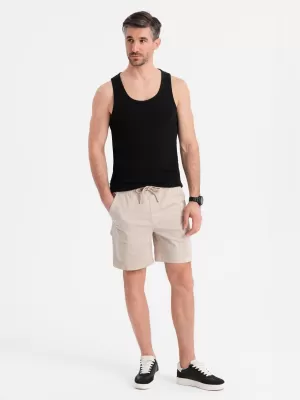 Pánské kraťasy OMBRE OM-SRCG-0194 CREAM