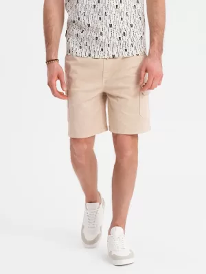 Pánské kraťasy OMBRE OM-SRCG-0190 BEIGE