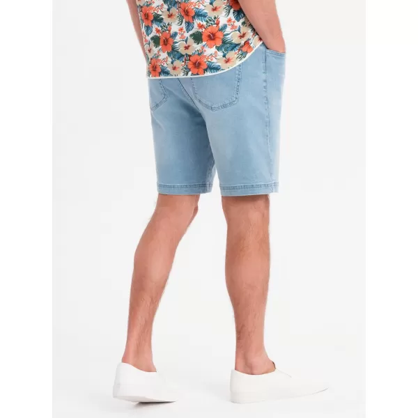  Pánské kraťasy OMBRE OM-SRDS-0192 LIGHT BLUE 