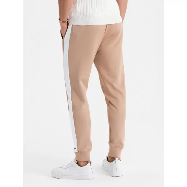  Pánské tepláky OMBRE OM-PASK-0229 BEIGE 