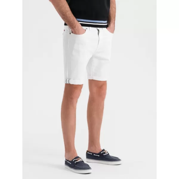  Pánské kraťasy OMBRE OM-SRDS-0162 WHITE 