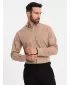 Pánská košile OMBRE OM-SHCS-0134 LIGHT BROWN