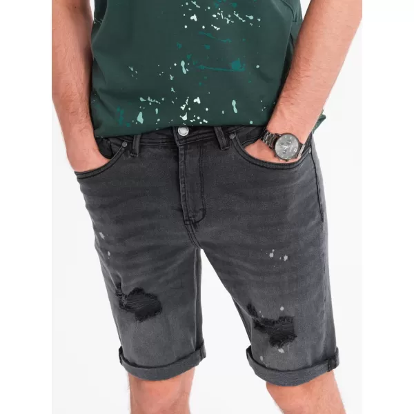  Pánské kraťasy OMBRE OM-SRDS-0186 GRAY 