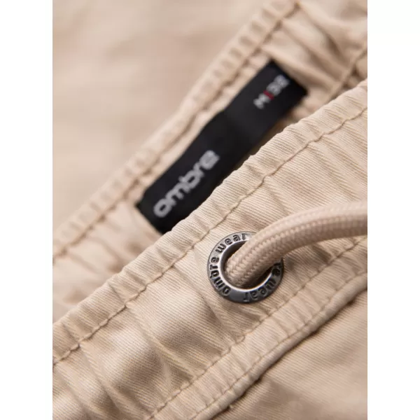  Pánské kraťasy OMBRE OM-SRCG-0190 BEIGE 
