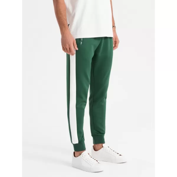  Pánské tepláky OMBRE OM-PASK-0229 DARK GREEN 