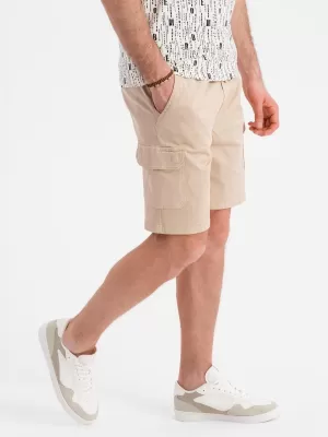 Pánské kraťasy OMBRE OM-SRCG-0190 BEIGE