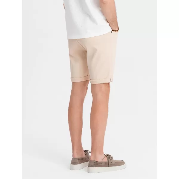  Pánské kraťasy OMBRE OM-SRDS-0162 CREAM 