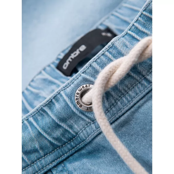  Pánské kraťasy OMBRE OM-SRDS-0192 LIGHT BLUE 