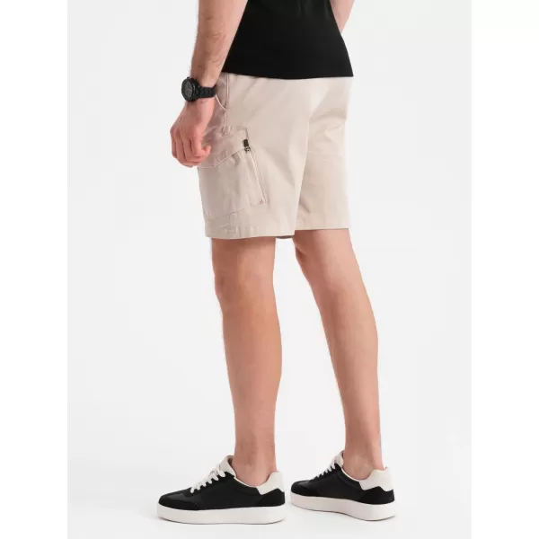  Pánské kraťasy OMBRE OM-SRCG-0194 CREAM 