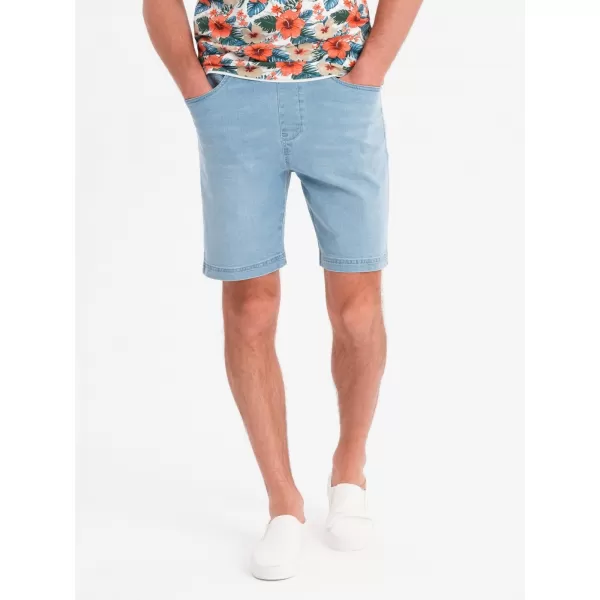  Pánské kraťasy OMBRE OM-SRDS-0192 LIGHT BLUE 