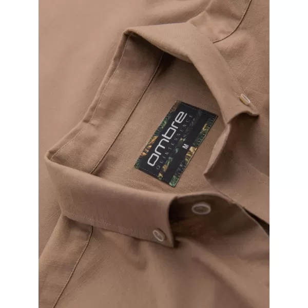  Pánská košile OMBRE OM-SHCS-0134 LIGHT BROWN 