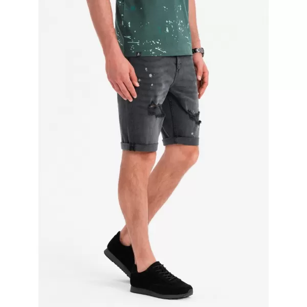  Pánské kraťasy OMBRE OM-SRDS-0186 GRAY 
