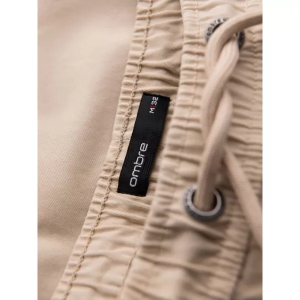  Pánské kraťasy OMBRE OM-SRCG-0190 BEIGE 