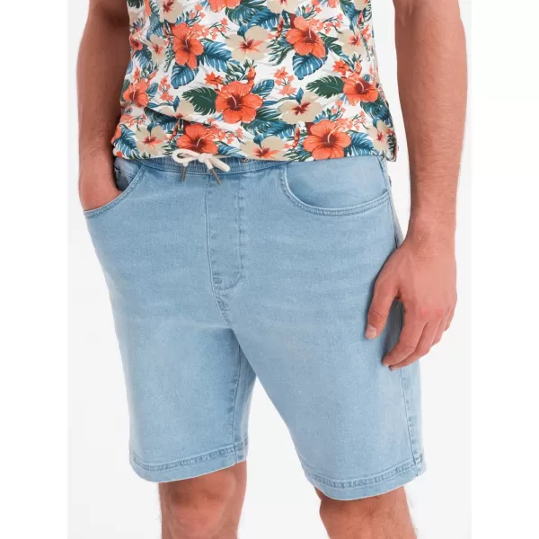  Pánské kraťasy OMBRE OM-SRDS-0192 LIGHT BLUE 