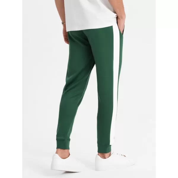  Pánské tepláky OMBRE OM-PASK-0229 DARK GREEN 