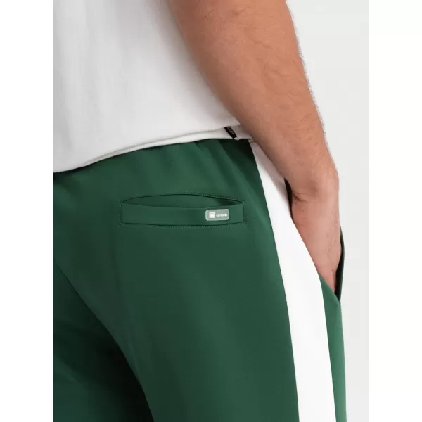  Pánské tepláky OMBRE OM-PASK-0229 DARK GREEN 