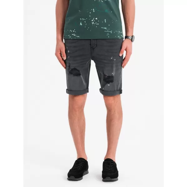  Pánské kraťasy OMBRE OM-SRDS-0186 GRAY 