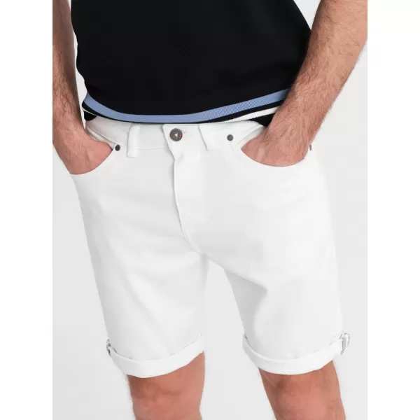  Pánské kraťasy OMBRE OM-SRDS-0162 WHITE 