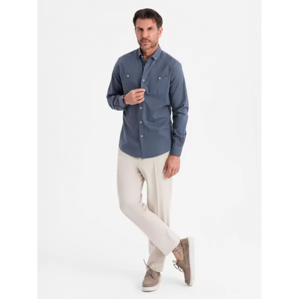  Pánská košile OMBRE OM-SHCS-0134 BLUE 