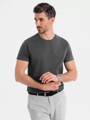 Pánské triko OMBRE OM-TSBS-0236 GRAPHITE