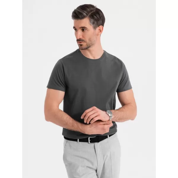  Pánské triko OMBRE OM-TSBS-0236 GRAPHITE 