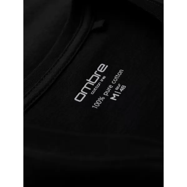  Pánské triko OMBRE OM-TSBS-0237 BLACK 