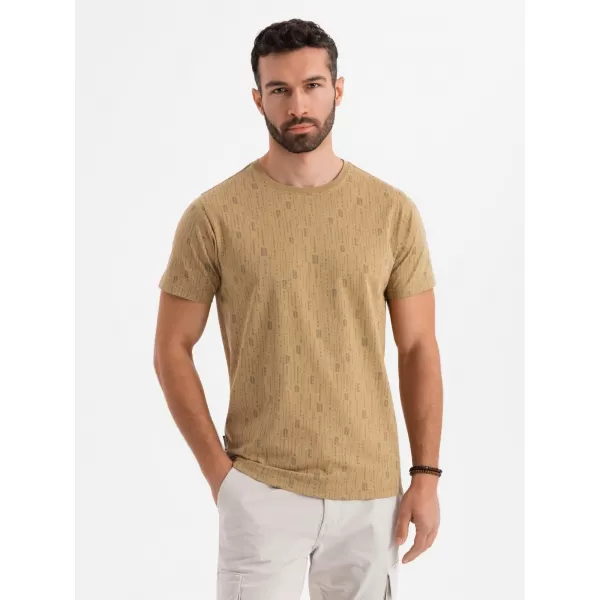  Pánské triko OMBRE OM-TSFP-0225 DARK OLIVE 