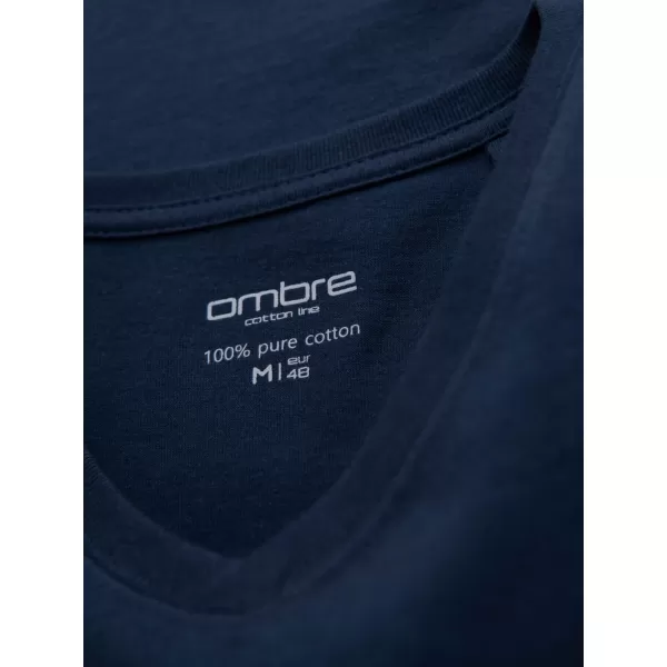  Pánské triko OMBRE OM-TSBS-0237 NAVY BLUE 