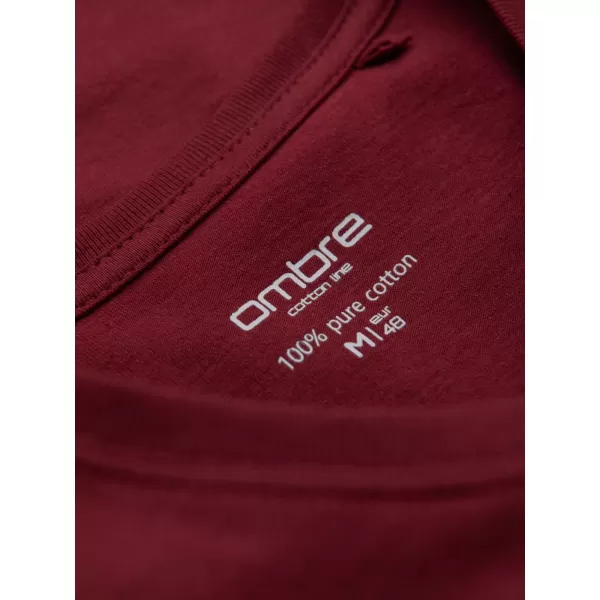  Pánské triko OMBRE OM-TSBS-0237 MAROON 