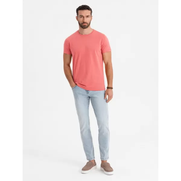  Pánské triko OMBRE OM-TSBS-0236 CORAL 