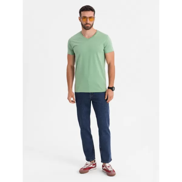  Pánské triko OMBRE OM-TSBS-0237 GREEN 