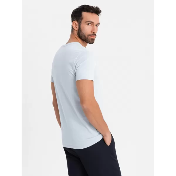  Pánské triko OMBRE OM-TSBS-0237 LIGHT GREY 