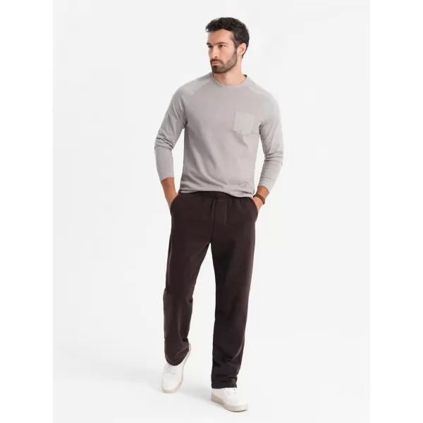  Pánské triko OMBRE OM-LSCL-0109 ASH 