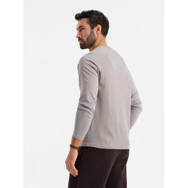  Pánské triko OMBRE OM-LSCL-0109 ASH 