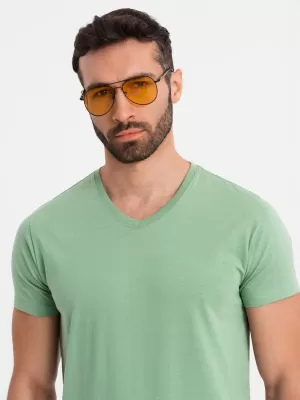 Pánské triko OMBRE OM-TSBS-0237 GREEN