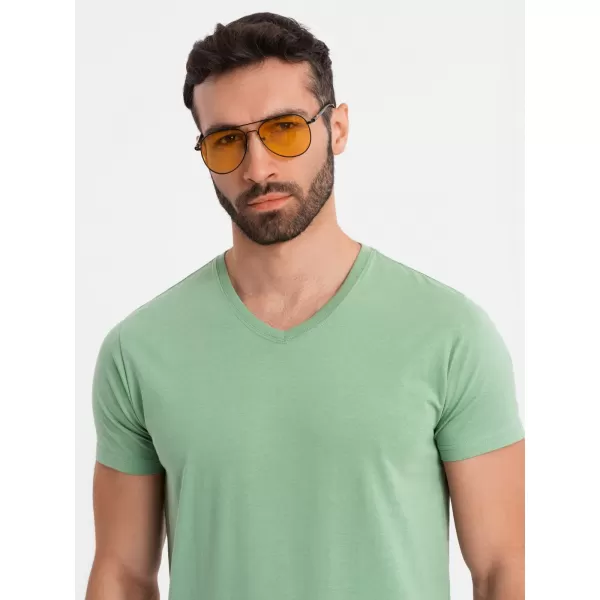  Pánské triko OMBRE OM-TSBS-0237 GREEN 