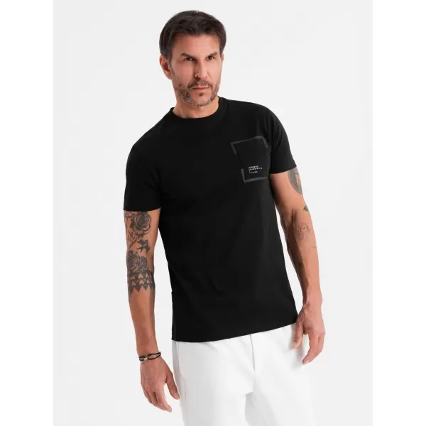  Pánské triko OMBRE OM-TSPT-0154 BLACK 