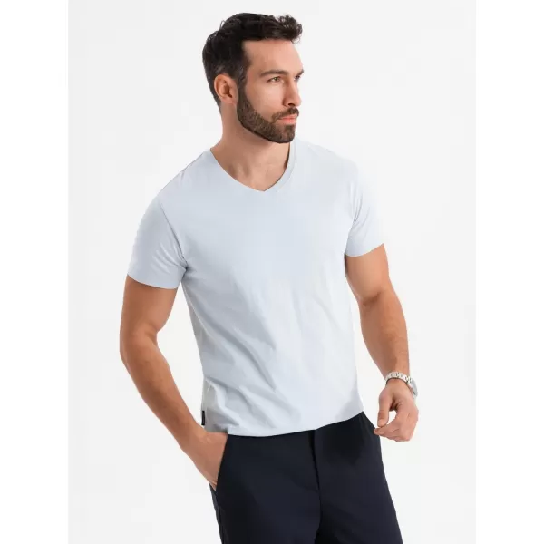  Pánské triko OMBRE OM-TSBS-0237 LIGHT GREY 