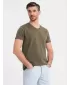 Pánské triko OMBRE OM-TSBS-0237 DARK OLIVE