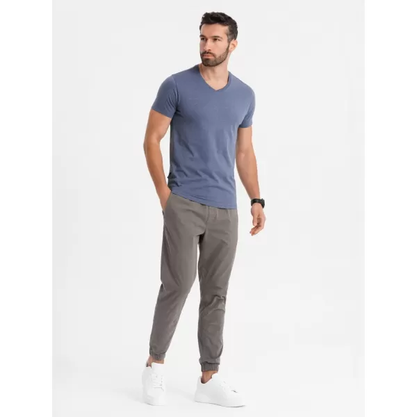  Pánské triko OMBRE OM-TSBS-0237 BLUE MELANGE 