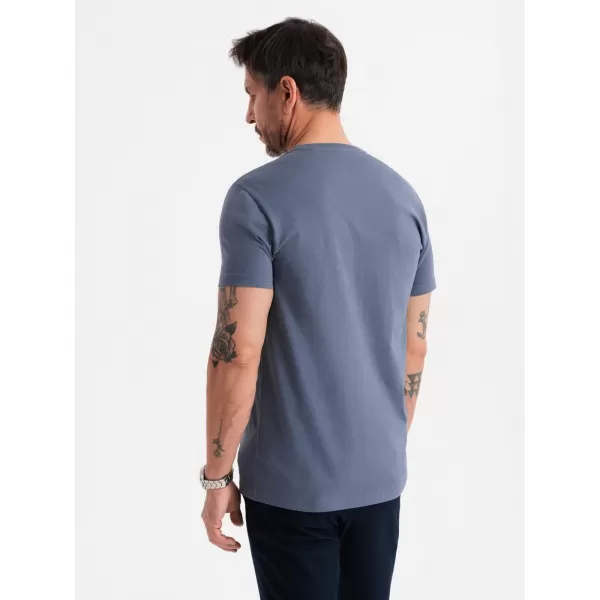  Pánské triko OMBRE OM-TSBS-0236 BLUE DENIM 