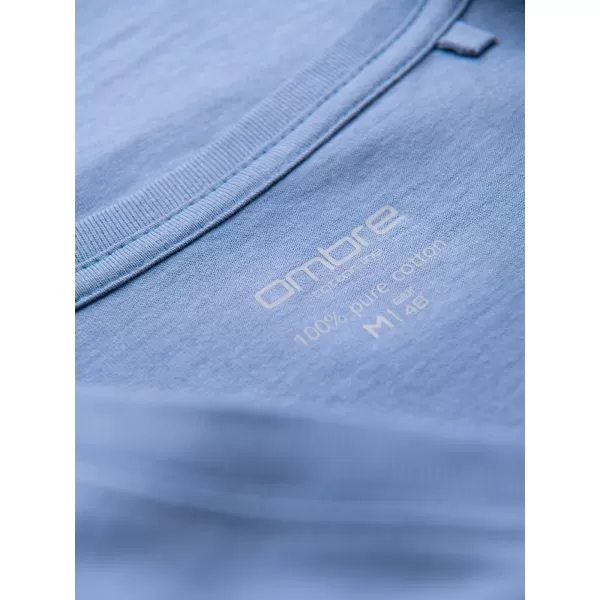  Pánské triko OMBRE OM-TSBS-0237 BLUE 