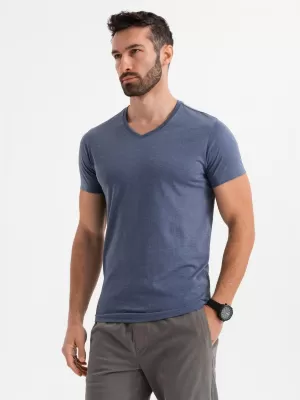 Pánské triko OMBRE OM-TSBS-0237 BLUE MELANGE