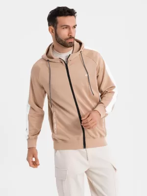 Pánská mikina OMBRE OM-SSZP-0210 BEIGE